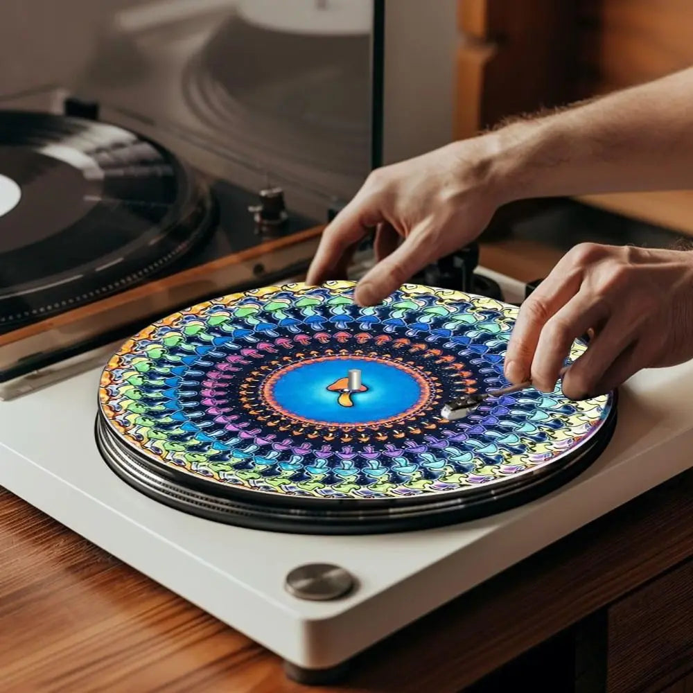 Zoetrope Motion Effect Animated Zoetrope Slipmat Animated Pattern Art Display Optical Illusion Turntable Mat