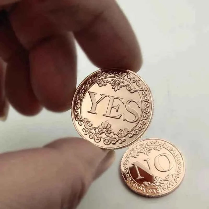 YES NO Decision Coins Magic Coin Collections Good Luck Vintage Antique Bronze Wish Lucky Coin US Coins Commemorative Gold Coins