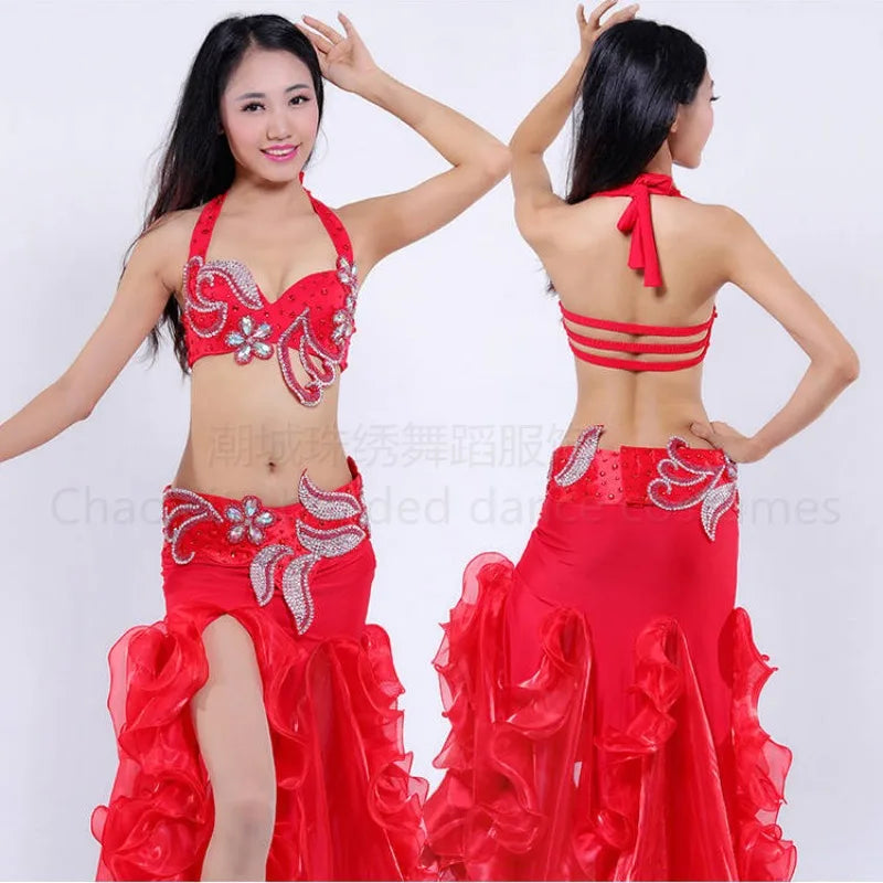 Customized Halloween Belly Dance Costume Set | Exotic Dancewear with Big Skirt - Big Tim's Magic Emporium