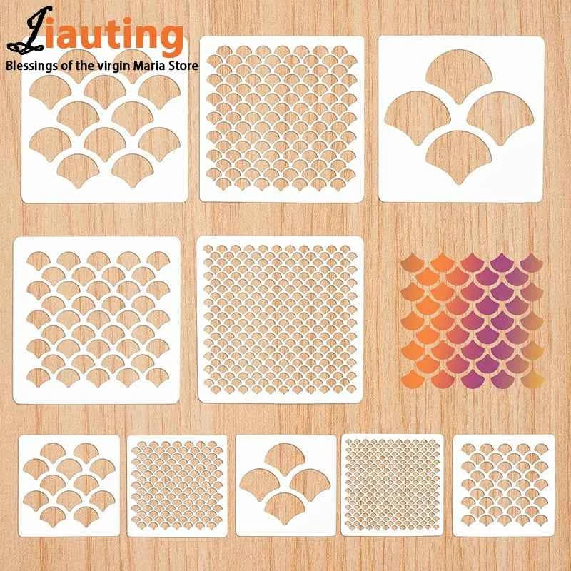 Hot Sale Fish Scale Stencil Face Painting Stencils Stencils For Painting Makeup Stencil Reusable Face Paint Stencils