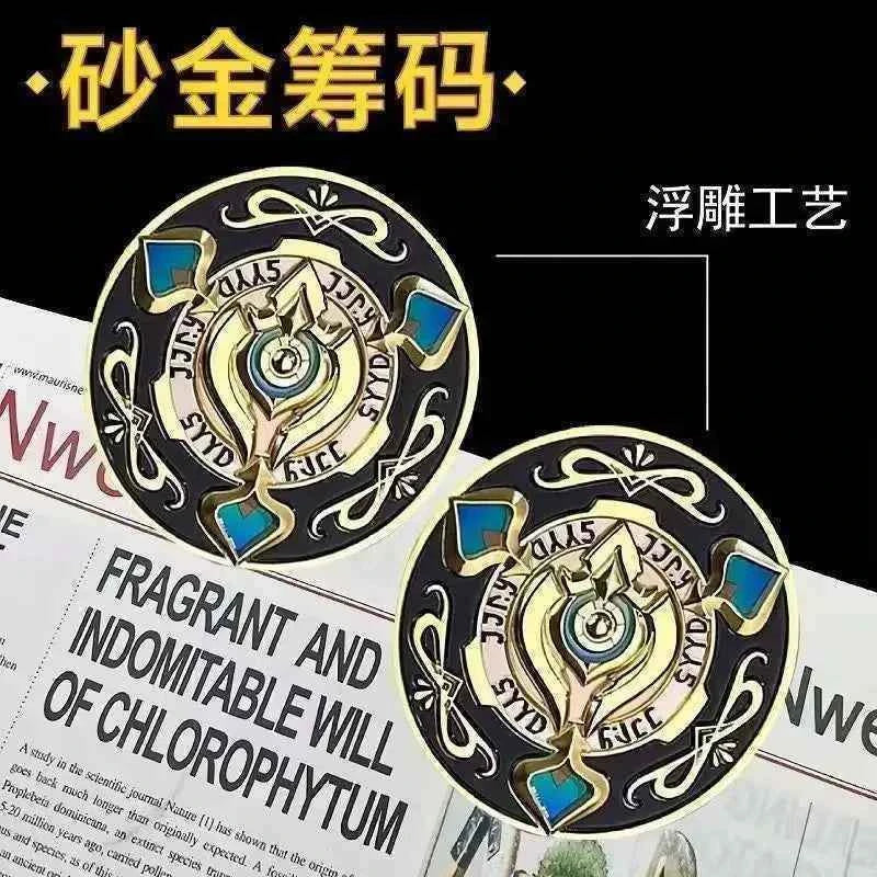 Hot Honkai:Star Rail 3D Metal Embossed Coins Currency Aventurine's Token for Trailblazer Souvenir Cosplay Props Accessories Gift