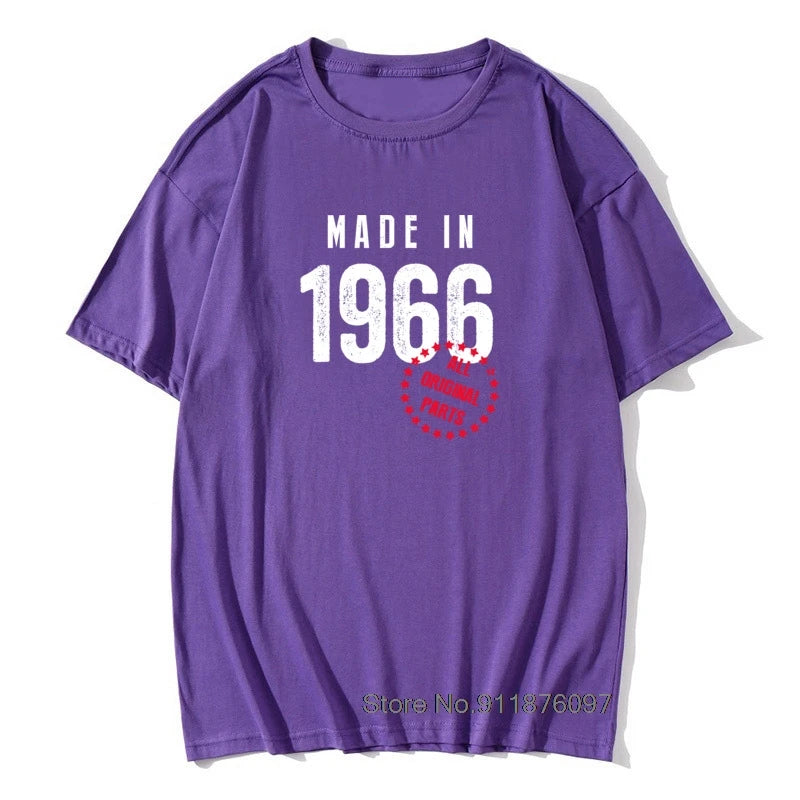 Funny T shirt Husband Birthday Gift 100% Cotton Retro TShirts 1965 1966 1967 1968 1969 Vintage Print Man Round Neck Clothes - Big Tim's Magic Emporium
