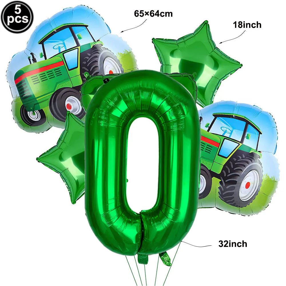 Tractor Party Paper Plates Cups Napkins Banner Tractor Birthday Party Supplies Tractor Themed Party Decor for Party Farm Party - Big Tim's Magic Emporium