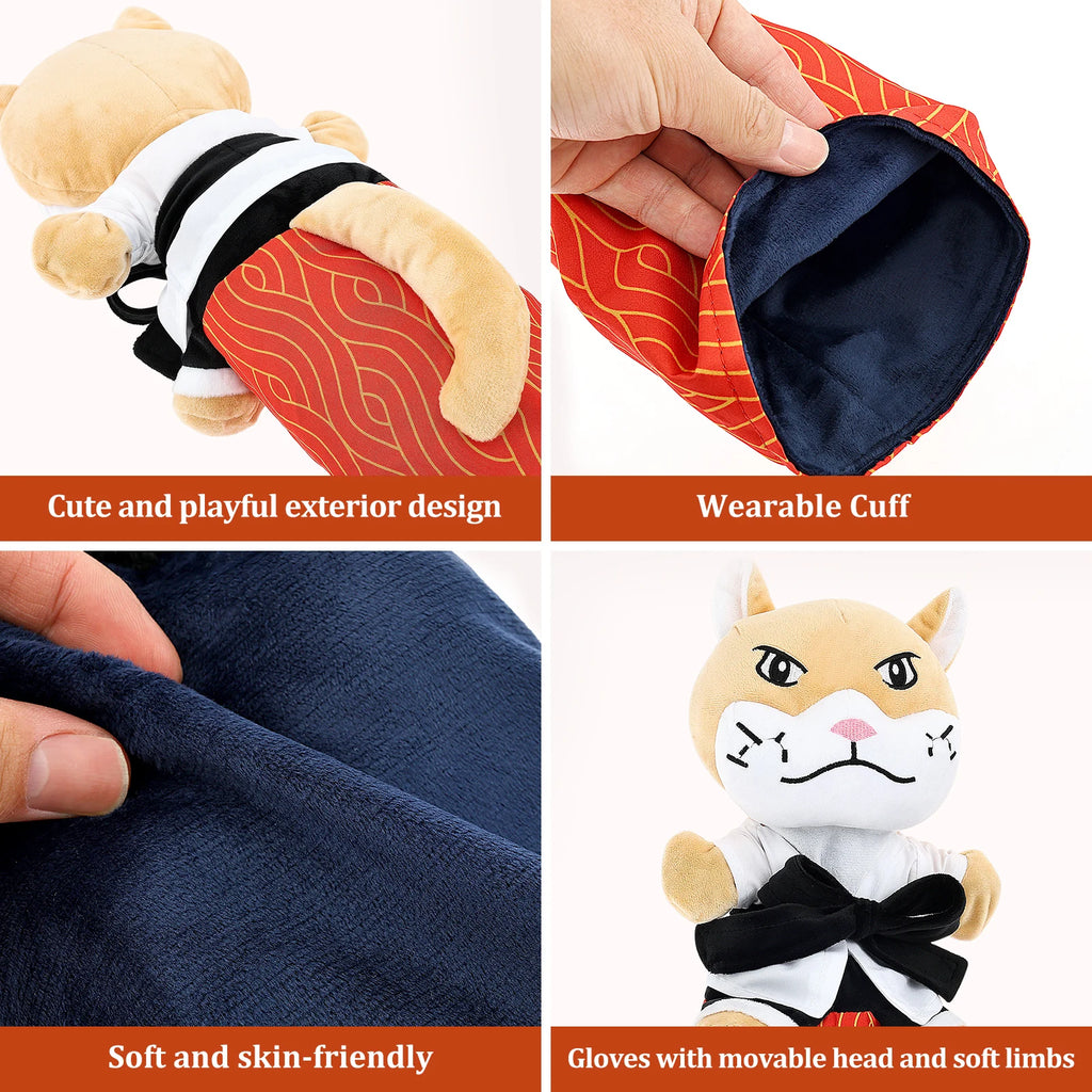 Karate Kitty Puppet Cat Wrestling Plush Play Glove Pet Interactive Dolls Fun Soft Cat Wrestling Boxing Glove Hand Puppets - Big Tim's Magic Emporium