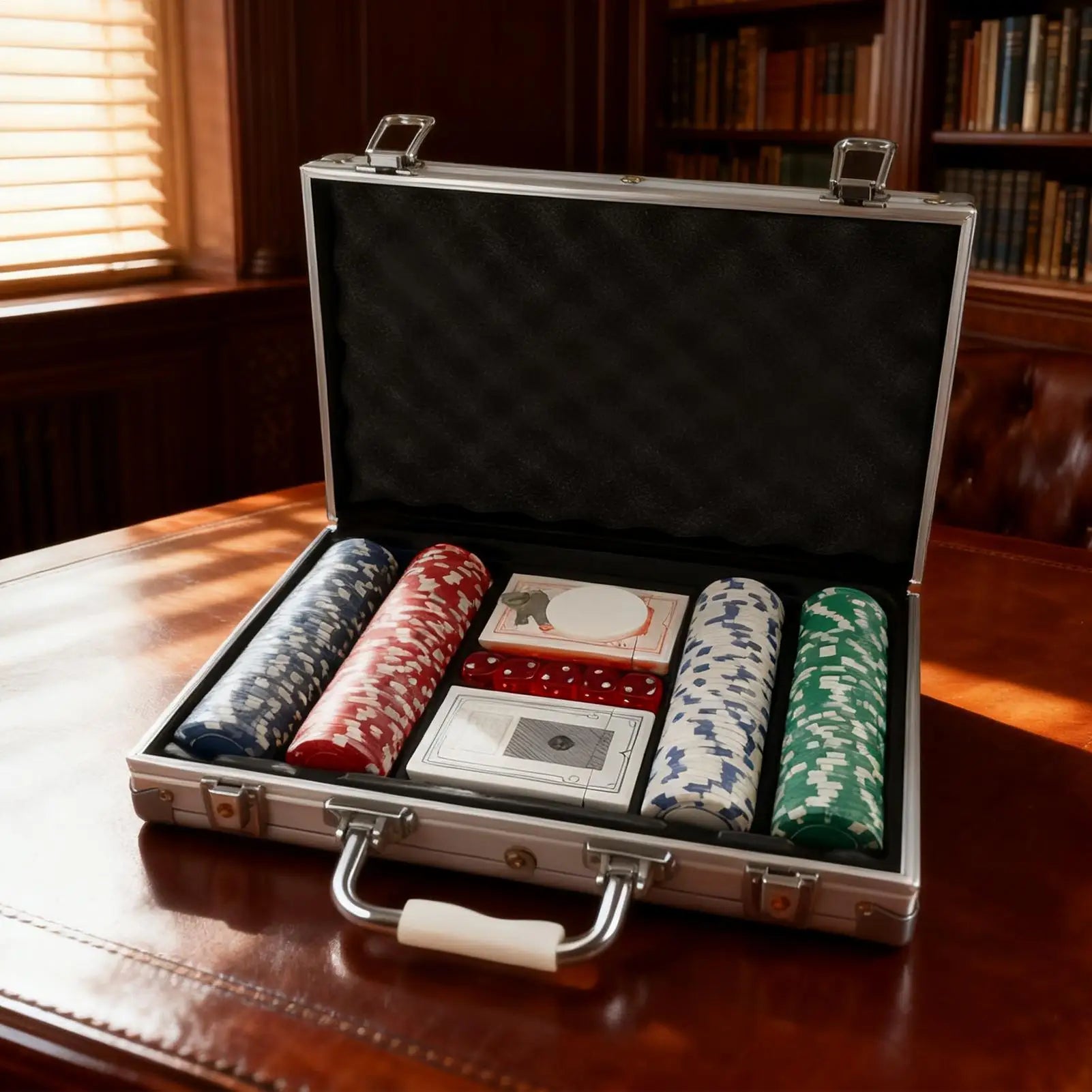 Poker Sets With Case Party Props No-Denomination Professional Poker Sets For Players Game Enthusiasts Collectors Event Planner - Big Tim's Magic Emporium