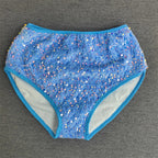 High-Waist Sequined Disco Briefs & Stage Performance Hot Pants