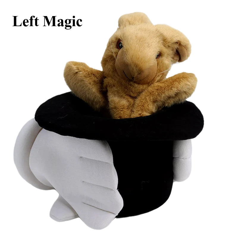 Rabbit in Hat Puppet (Brown/Yellow) Magic Tricks Cute Little Bunny Appearing Magia Stage Illusions Gimmick Mentalism Comedy Prop - Big Tim's Magic Emporium