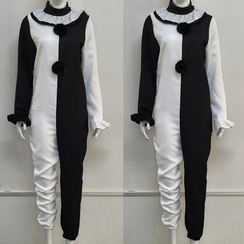 Art The Clown Cosplay Movie Terrifier 2 Art The Clown Cosplay Costume Jumpsuit Mask Halloween Costumes Mask for Men Women - Big Tim's Magic Emporium