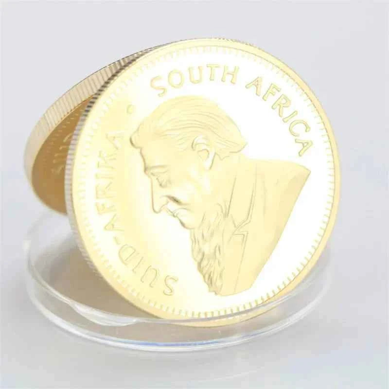 Gold Krugerrand Coin 4cm Wealth Simulator Royal Minted Token Replica For Wealth Gift Home Decorr Coin Collection