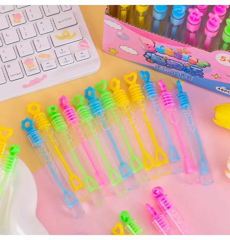 10-48pcs Kids Birthday Party Favors Mini Cute Bubble Empty Tube School Gifts Wedding Guests Souvenirs Pinata Rewards for Kids