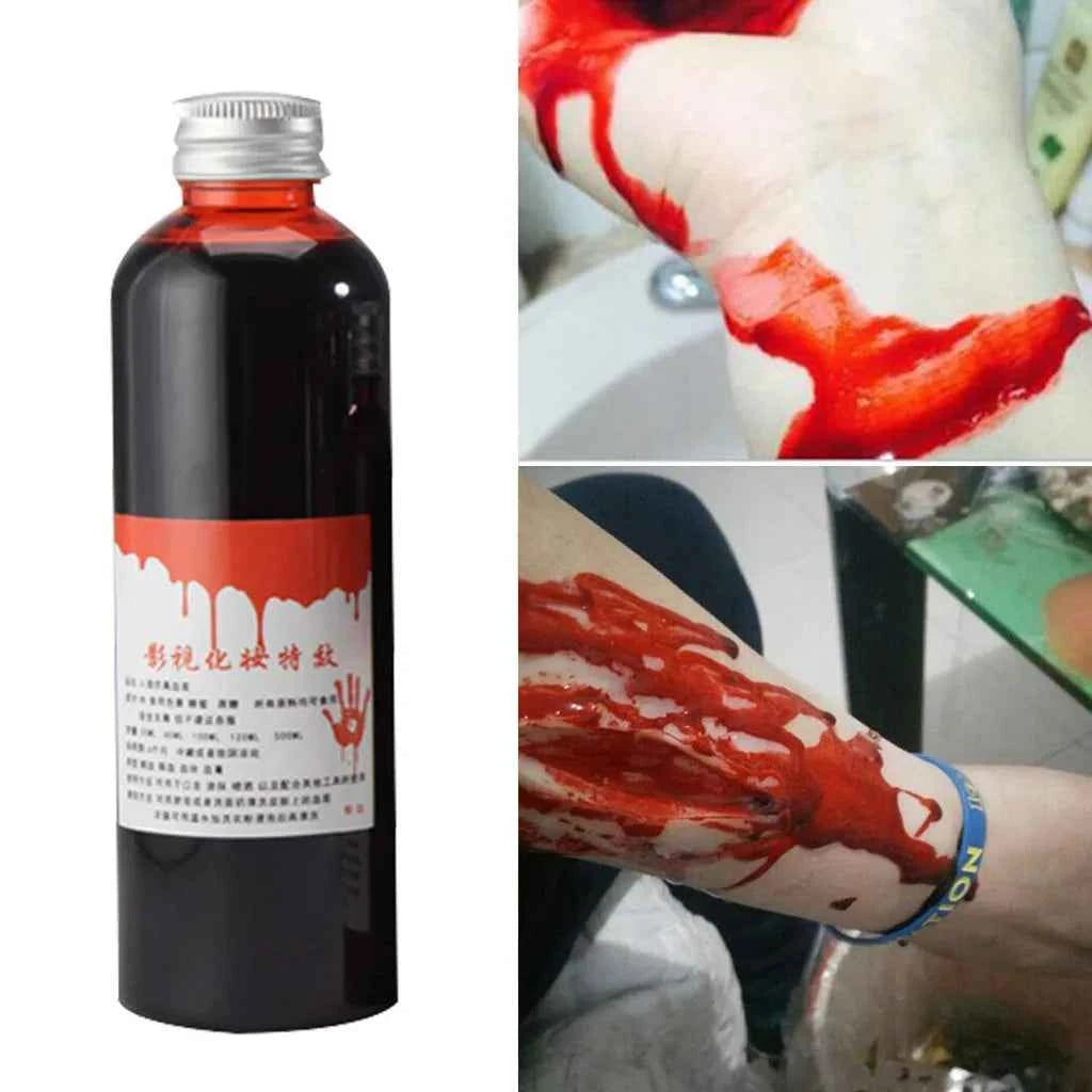30/60/100ML Halloween Props Plasma Horror Fake Blood Gel Props Halloween Emulation Makeup Blood Cosplay Prank Fake Blood Props