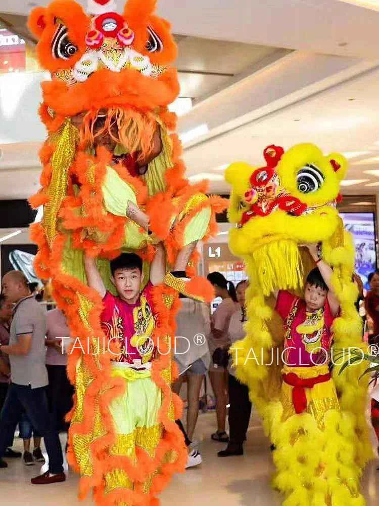 Southern Lion Dance Props for Adults, Double Performance Use, Wool Dragon Lantern, Authentic Lion Awakening Props.