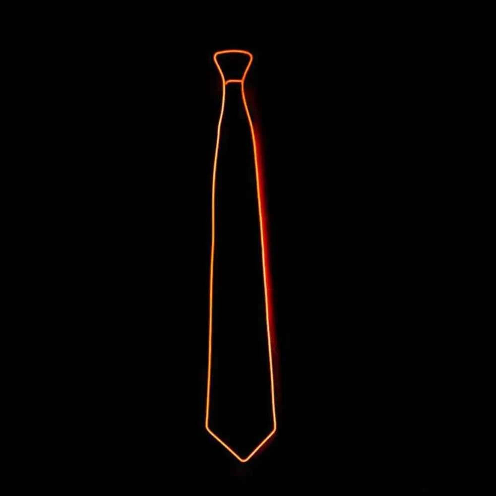 Shirt Fashion Stage Props Business Party For Women EL Wire Neon Gift For Men Glowing Tie Neck Ties Luminous Tie LED Tie