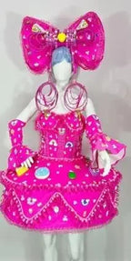 Sweet Bow Cake Dress & Parade Performance Costume Set