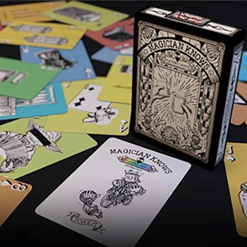 Magician Knows Playing Cards (Spectrum) Magic Tricks Comedy Card Magia Magician Close Up Illusions Mentalism Gimmicks Props