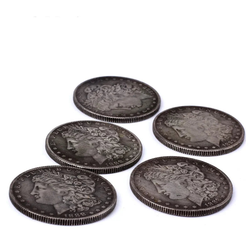 1 Pcs Steel Morgan Dollar  Magic Tricks Can Be Sucked Props Accessorie Used Appearing/Disappearing Coin Magie