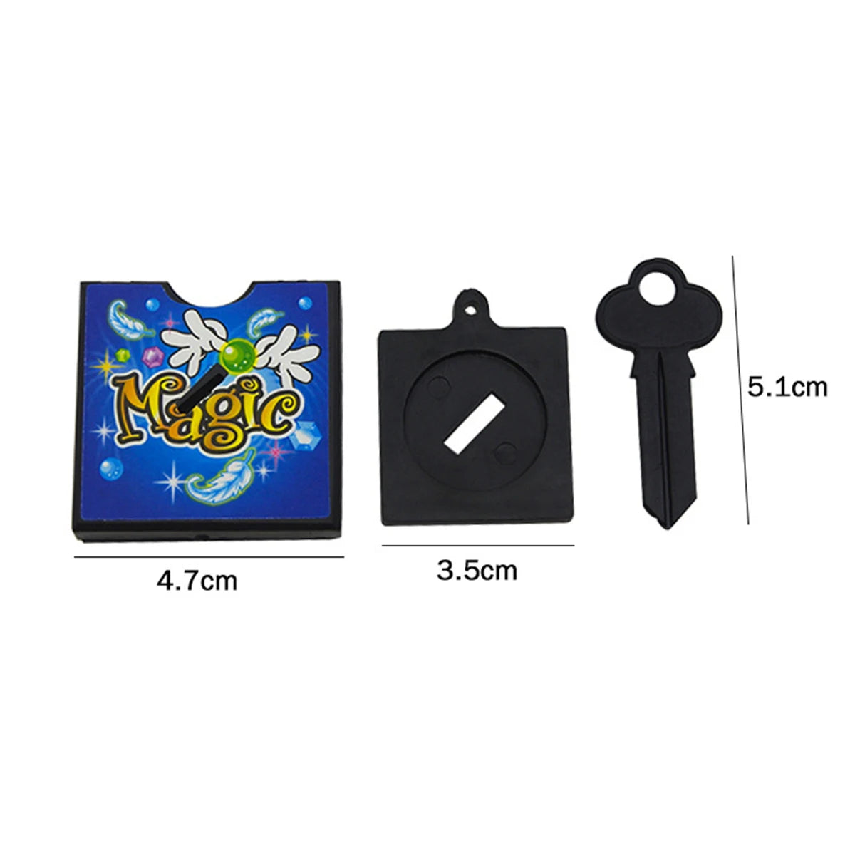Magic Props Key Through Coins Key Through Box Magic Toy Street Magic Novelty Toy Kids Gifts Illusion Gimmicks Mentalism - Big Tim's Magic Emporium
