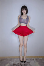 Ice Silk High-Waist Split Flared Mini Shorts High-Stretch Micro Hot Pants
