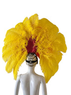 The Stardust Dionysia – Elegant Faux Fur & Rhinestone Samba Carnival Headdress
