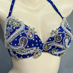 The Stardust Oasis Sirena – Deluxe Crystal & Beaded Belly Dance Bra & Belt 2-Piece Costume Set
