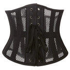 Steel Boned Mesh Short Torso Waspie Corset & Breathable Waist Cincher