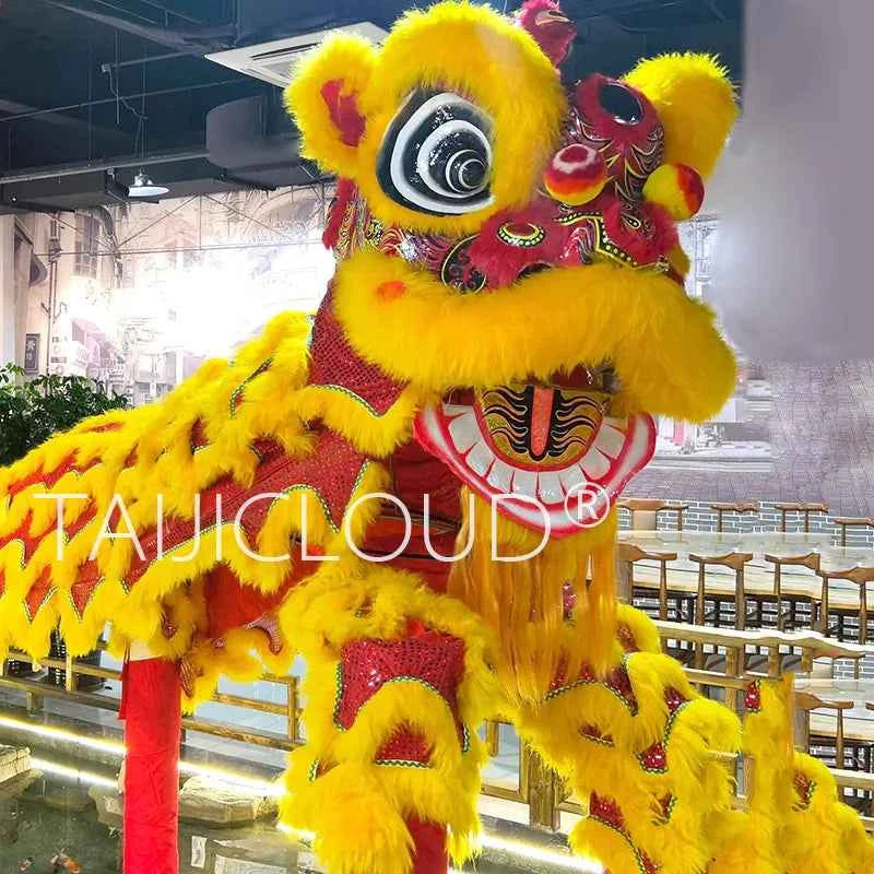 Southern Lion Dance Props for Adults, Double Performance Use, Wool Dragon Lantern, Authentic Lion Awakening Props.