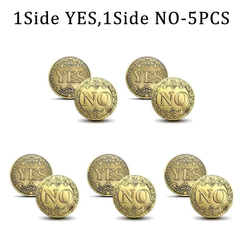 YES NO Decision Coins Magic Coin Collections Good Luck Vintage Antique Bronze Wish Lucky Coin US Coins Commemorative Gold Coins