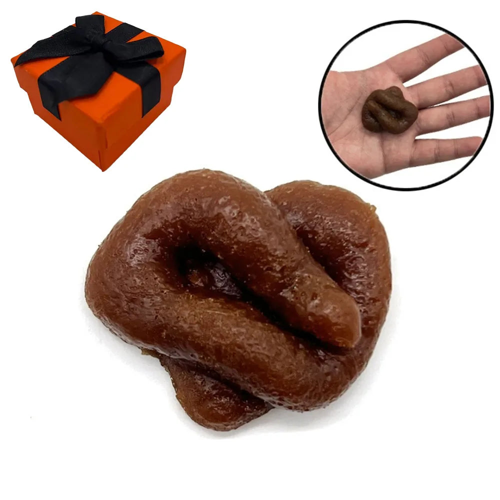 Surprise Gift Box with Prank Realistic Faux Feces Gift Box Orange & Design Perfect Funny Novelty Surprise Gift Box Prank Props - Big Tim's Magic Emporium