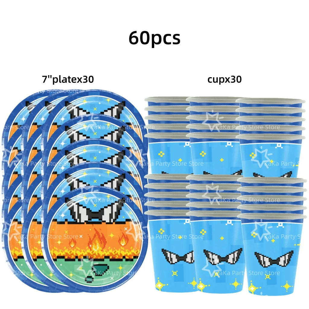 30people Pokemon Party Birthday Decoration Set Pokemon Party Plates and Cup Pikachu Paper Cup Pikachu Party Favours Supplies - Big Tim's Magic Emporium