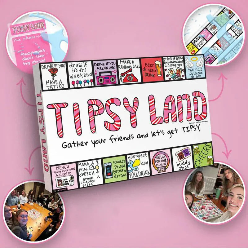 Party Gift of Tipsy Land Party Board Games Fun Drinking Games,Gift Idea Role-playing Games BRPG Leather Board Plastic Cards - Big Tim's Magic Emporium