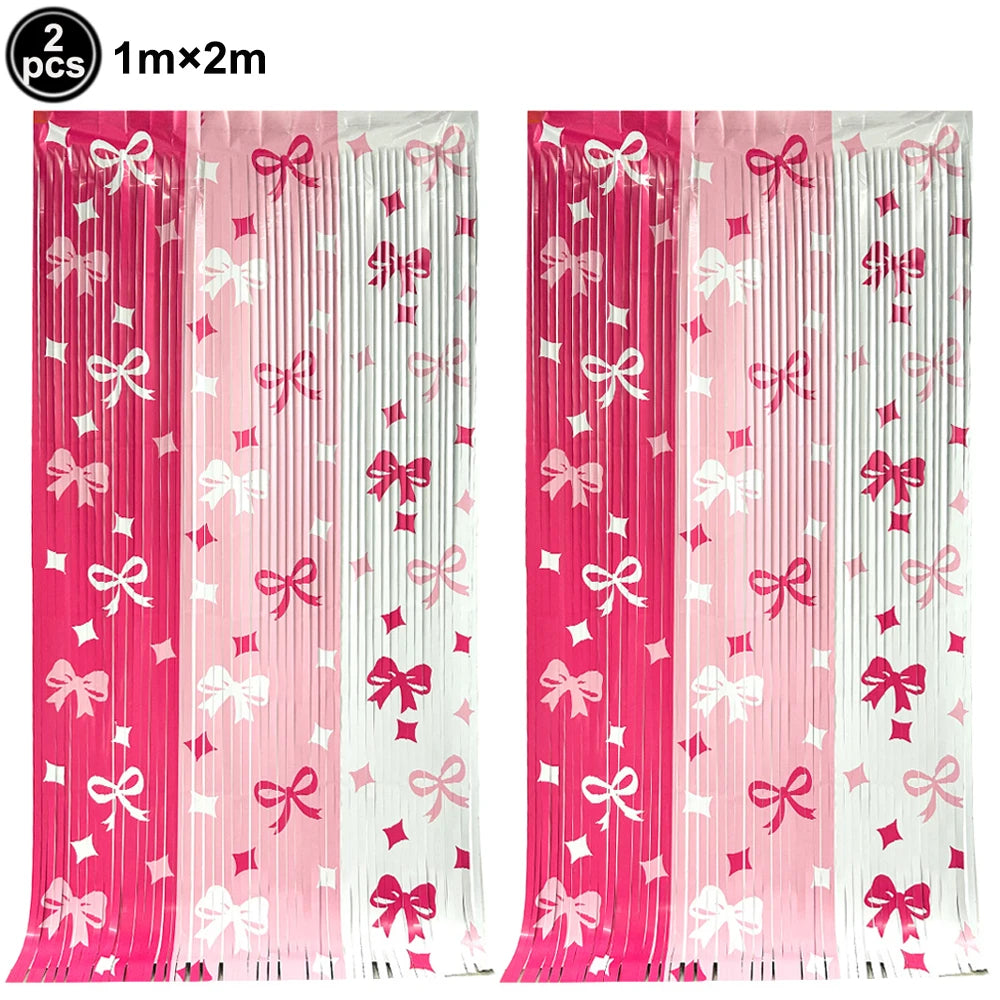 Bow Party Honeycomb Centerpieces Pink Bow Birthday Decorations Bow Baby Shower Decor Coquette Birthday Decorations