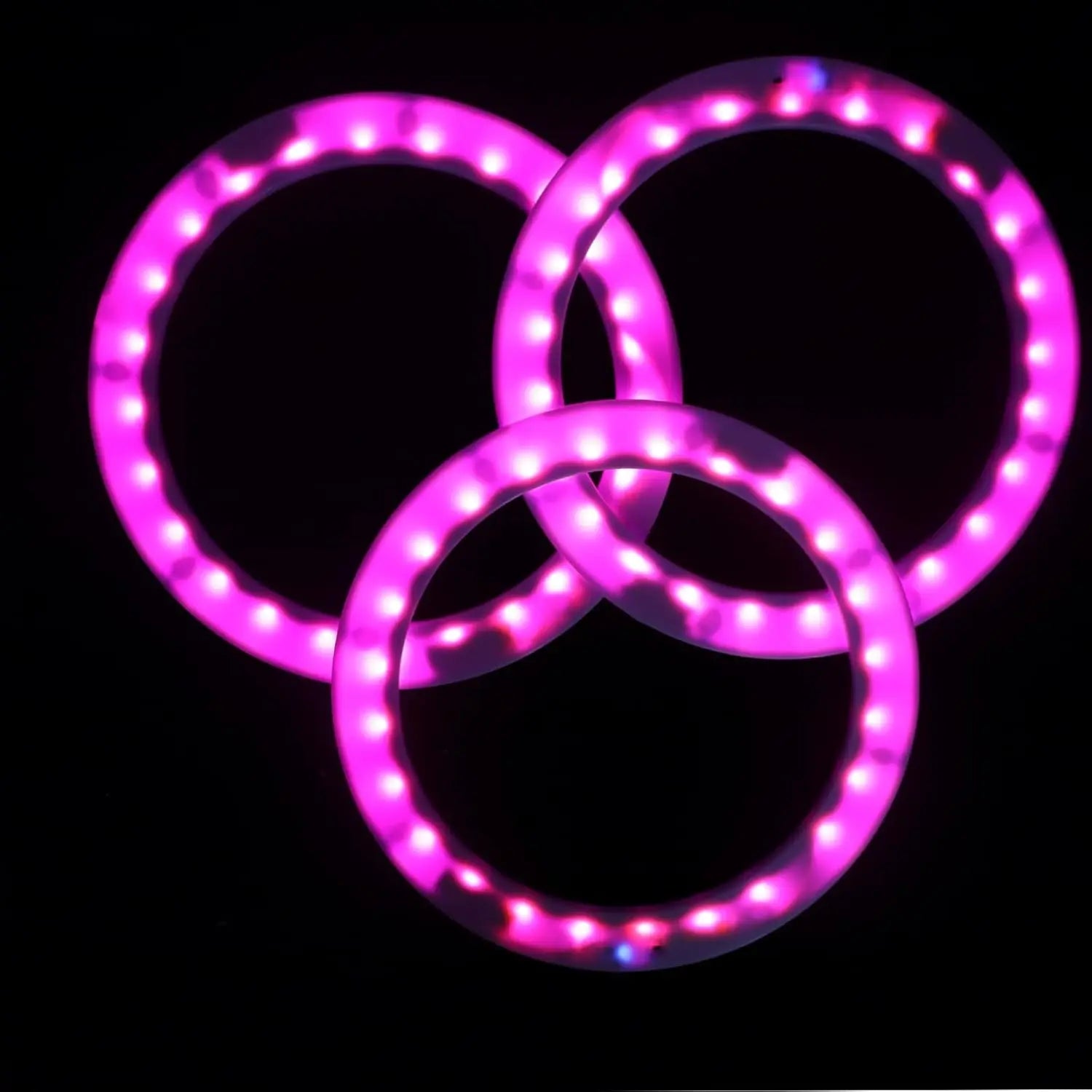 PEHHAH Led Juggling Rings Rechargeable Light Up Juggling Rings Multiple Colors with Charger Set of 3