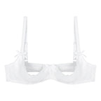 Lace Underwire Half-Cup Push-Up Bra