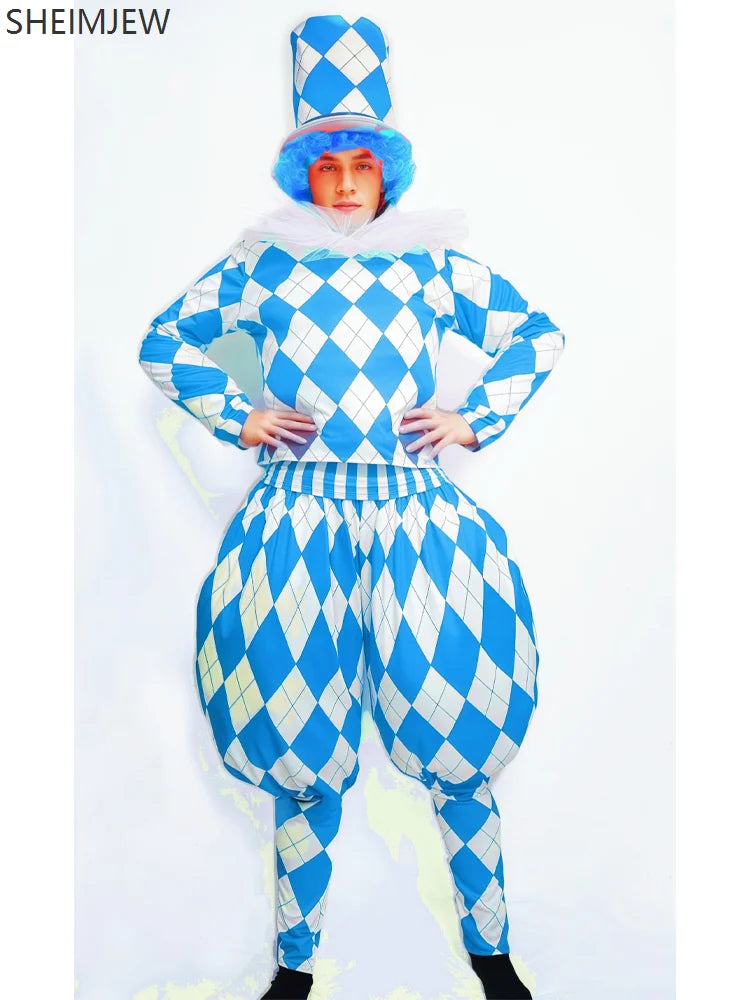 Clown Cosplay Costume Carnival Team Tour Performance Clothes Carnival Party Amusement Park Carnival Costume Dancer Stage Costume - Big Tim's Magic Emporium