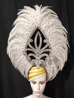 The Stardust Wings of Radiance – Deluxe Feathered Samba & Carnival Crown