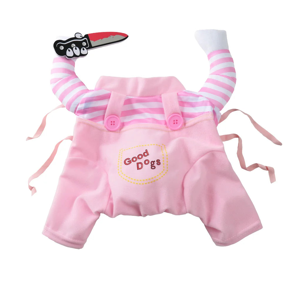 Pet Dog Cosplay Costume For Small Medium Dogs Cats Funny Party Dress Up Puppy Clothing Halloween Kitten Outfits Bulldog Jacket