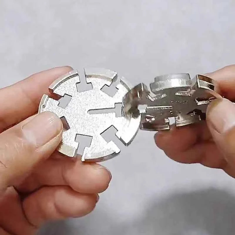Magic IQ Games Mind Metal Puzzles Snowflake Brain Teasers for Adults Teens Kids Unlock Interlocking Educational Toys Gifts