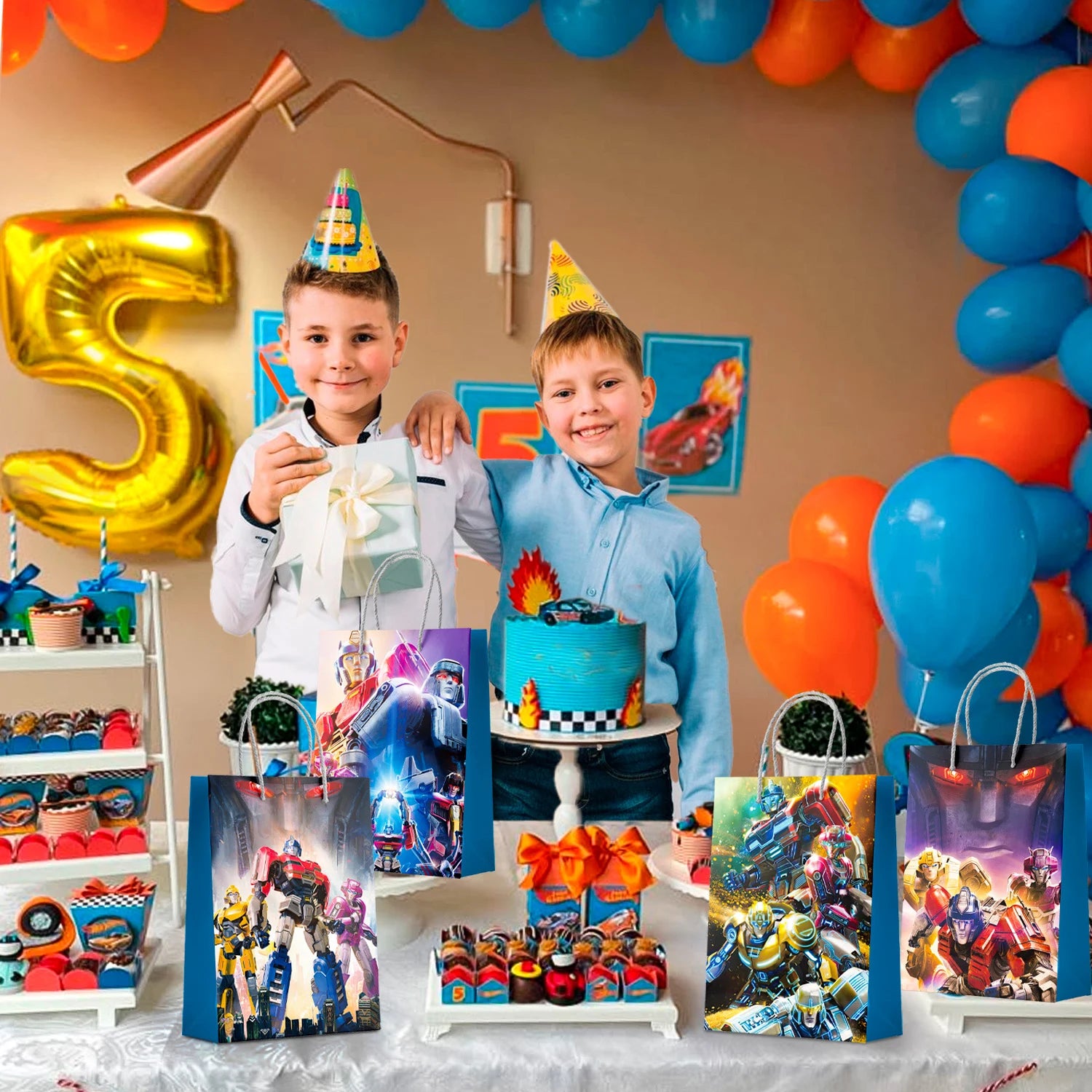 Transformers Party Gift Bags-16pcs Transformers Party Bags/Transformers Party Gift Treat Bags for Transformers Party Decorations - Big Tim's Magic Emporium