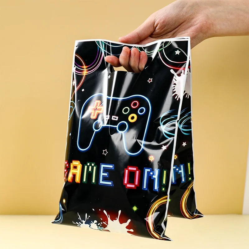 10/25pcs Game Party Gift Bag Electronic Game Theme Birthday Party Decor Happy Birthday Party Gift Bag with Handle Party Supplies - Big Tim's Magic Emporium
