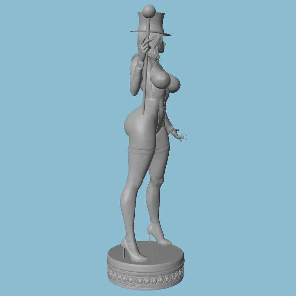 Sexy Magician 1/24 Scale Small Resin Statue 75mm Handmade Model Kit, 3D Printed Unpainted, Requires Hand Painting Resin Model Scene Decoration Home Decor Ornament