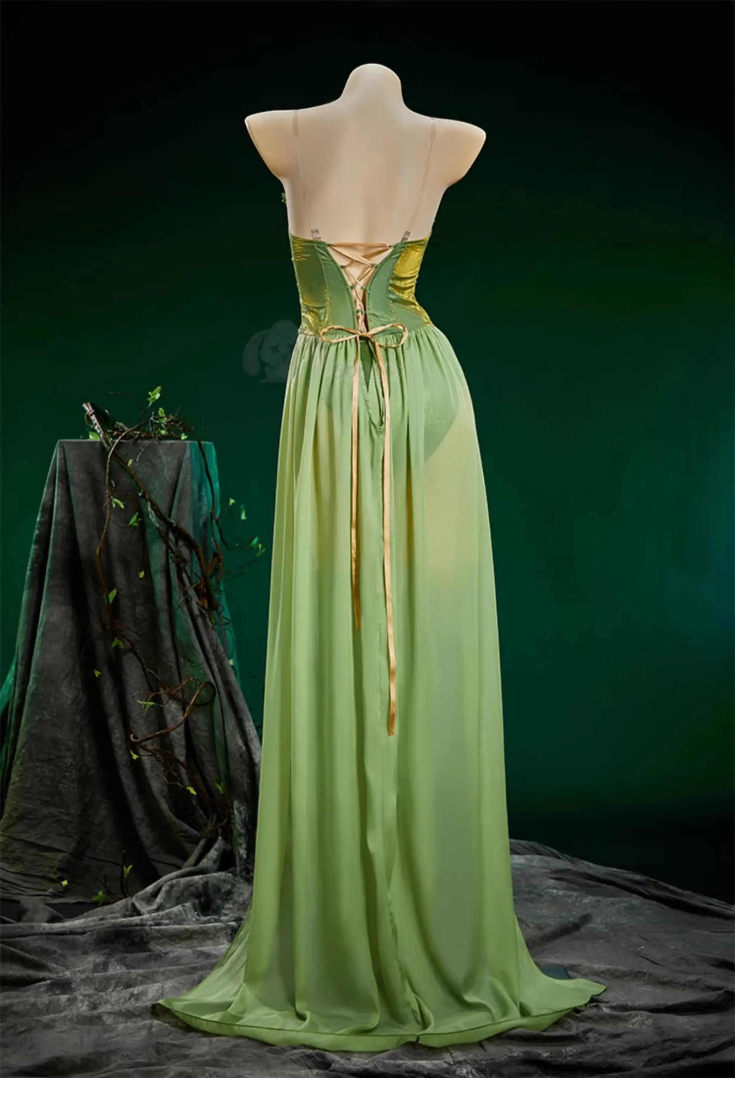 Anime Fairy Elves Cosplay Costume Women Sexy Sling Long Dress Medieval Queen Elf Dress Halloween Carnival Party Perform Clothes - Big Tim's Magic Emporium