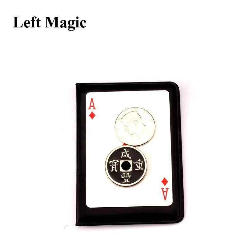 leather Coin Magic Tricks Mental Ancient Coins Magic Coins Coin Transposition Accessories Close Up Magic Props Illusions