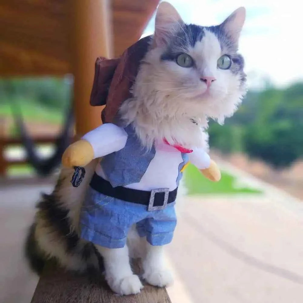 Easy To Wear Halloween Pet Costume Funny Soft Fabric Dog Cosplay Clothing Pet Supplies Uniform Kitten Puppy Costume