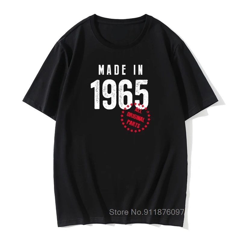 Funny T shirt Husband Birthday Gift 100% Cotton Retro TShirts 1965 1966 1967 1968 1969 Vintage Print Man Round Neck Clothes - Big Tim's Magic Emporium