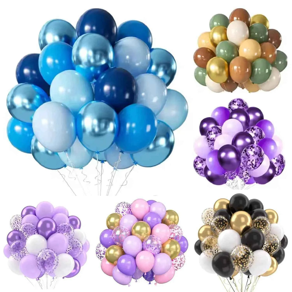 Birthday Decorations Balloons Purple Happy Party Wedding Pink Blue Mother's Father's Child's Day Carnival Christmas Halloween