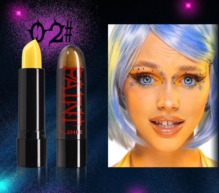 Halloween Face Body Painting Stick Cream Waterproof Light Neon Green Purple Pink Black White Paint Cream Party Art Makeup