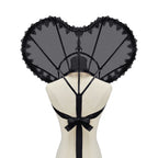 Heart-Shaped Standing Lace Medici Collar Gothic Queen Elizabeth Boned Neckpiece