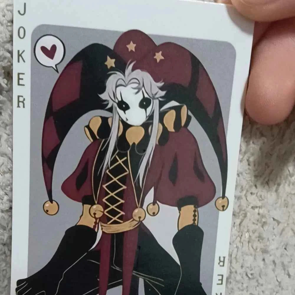 Game The Freak Circus Pierrot Cosplay Cards Paper Joker Poker Card Playing Card Friends Party Collection Prop