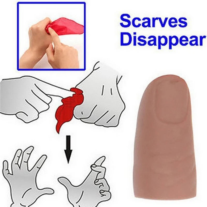 Thumb Tip Finger Fake Magic Trick Close Up Vanish Appearing Finger Trick Props Toy Halloween Funny Prank Party Magician Accessor