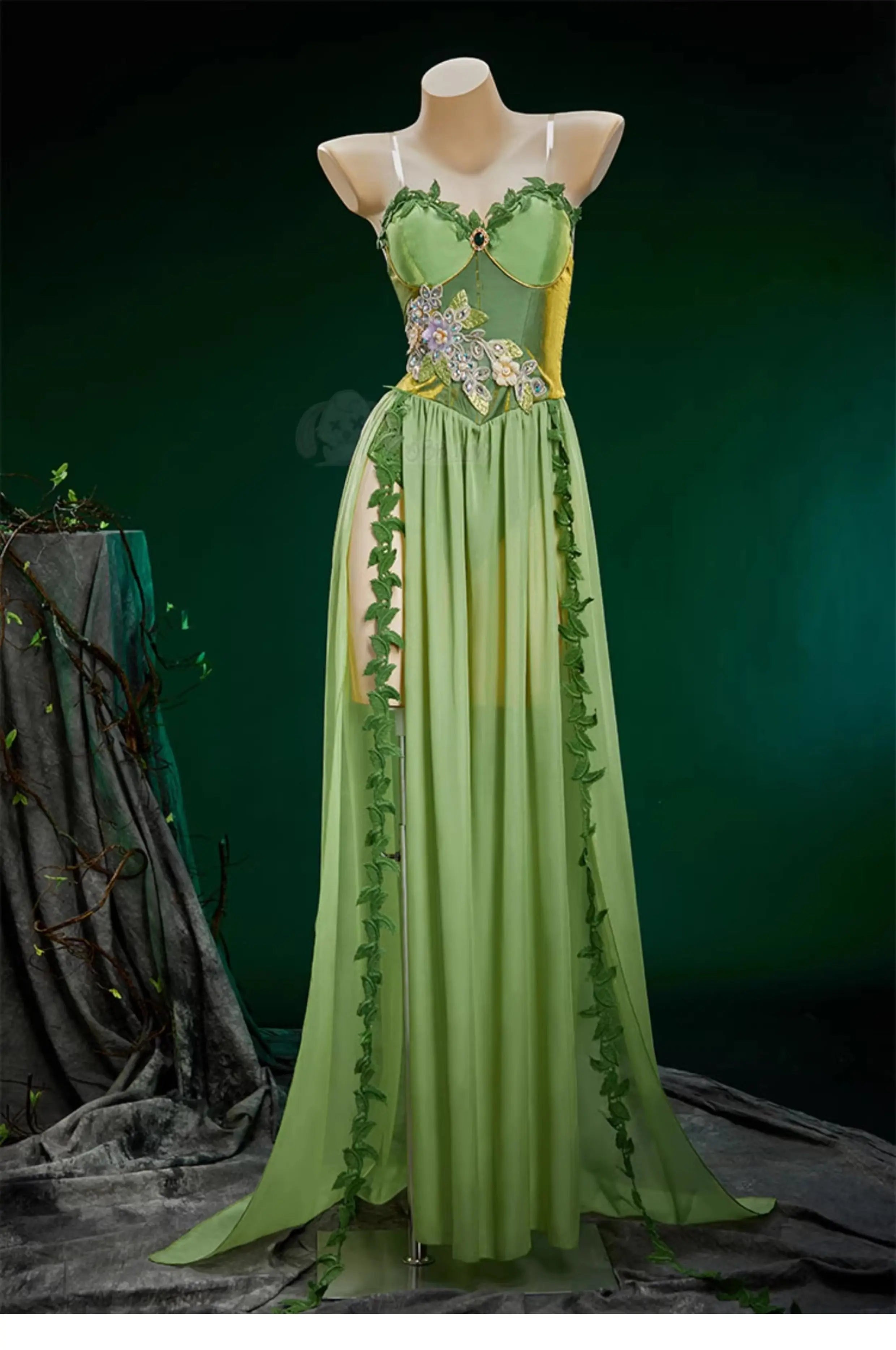Anime Fairy Elves Cosplay Costume Women Sexy Sling Long Dress Medieval Queen Elf Dress Halloween Carnival Party Perform Clothes - Big Tim's Magic Emporium